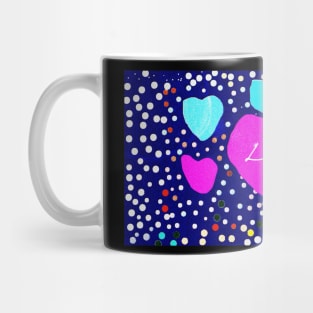 Valentine Love, Heart, and Celestial Stars Mug